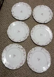 Set of 6 Haviland Limoges Dinner Plates 9.5" Schleiger 81A - Picture 1 of 16