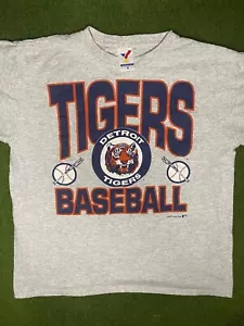 1992 Detroit Tigers - Vintage MLB T Shirt Grey Color Reprint AN46099 - Picture 1 of 2