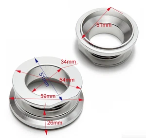 Aluminium BOV Flange For TAIL 50MM To SSQV SQV4 Blow Off Valve Bypass Adapter - Foto 1 di 5