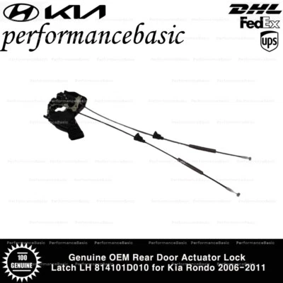 Cerradura de actuador de puerta trasera original OEM LH 814101D010 para Kia Rondo 2006-2011 Foto 1 de 2