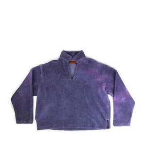 Maglione pile cowboy rave mercato delle pulci pianta di cactus viola - Foto 1 di 7