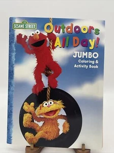Sesame Street Jumbo Coloring Book Outdoors All Day - Unused New Ch14 - Foto 1 di 8