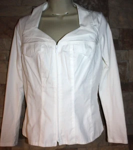 Anne Fontaine “Andjela” White Zip Front Blouse with Front Pockets –40 EU - Picture 1 of 4