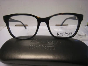 MARCO DE GAFAS KAY UNGER K214 Tortoise 54-18-140-40v con estuche nuevo y auténtico - Imagen 1 de 5