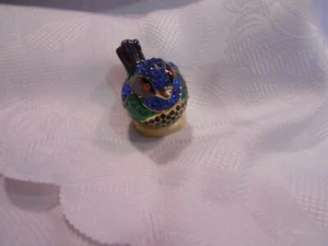 UNBRANDED-BEJEWELED BLUE MULTI COLOR BIRD TRINKET BOX - Imagen 1 de 4