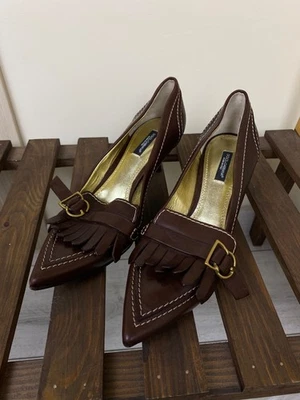ZAPATOS DOLCE & GABBANA DK MARRÓN CON HEBILLA DE FLECO talla 39 Foto 1 de 4