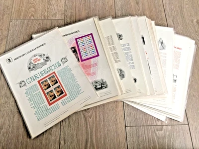 US STAMPS Lot of (63) Different 20c-22c American Commemorative Panels FV $60.52 - Image 1 of 4