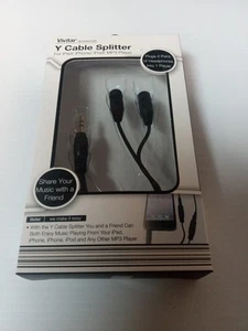 Headphone Earbud Y Splitter Adapter Cable 3.5mm RCA Jack, Smart Iphone, Ipad. - Picture 1 of 2