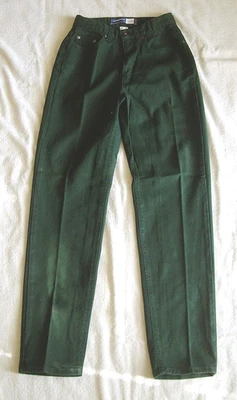 JEANS RECTOS VINTAGE AÑOS 90 LIZ CLAIBORNE CORTE CLÁSICO VERDE ALGODÓN ~ 4 ~ NUEVOS Foto 1 de 4