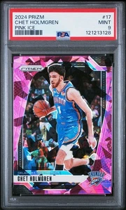 2024-25 Panini Prizm Chet Holmgren Pink Ice #17 Thunder - Bild 1 von 3
