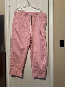 Lane Bryant Womens Capri Pants Sz 18 Pull On Casual Drawstring Elastic Pink - Picture 1 of 3
