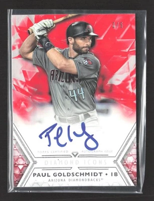 2018 Topps Diamond Icons - Auto Paul Goldschmidt #AC-PG Red /5 - Image 1 of 2