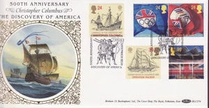 GB Stamps First Day Cover Columbus Discovers America, Europa Events BENHAM 1992 - Picture 1 of 1