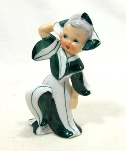 Figura de colección Acme China Antropomórfica Flor Hada Niña Rayas Verdes Japón - Imagen 1 de 9