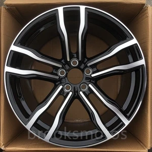 2PCS 22X10 22" BLACK STYLE WHEELS RIMS FIT BMW X5 E70 F15 X6 E71 F16 5X120 612 - Picture 1 of 7