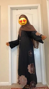 Abaya per donna dubai abaya musulmano donna indumento esterno hijab abbigliamento - Foto 1 di 3