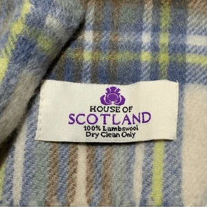 House of Scotland karierter Lammwollschal - blau und braun wunderschön - Bild 1 von 5