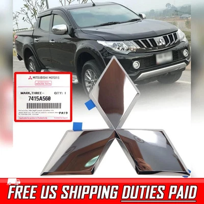 Подлинная хромированная решетка радиатора с логотипом задней двери Mitsubishi L200 Triton MQ 2015-2019 - Изображение 1 из 4