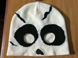 New Claire's white skeleton beanie cap mask - Picture 1 of 5