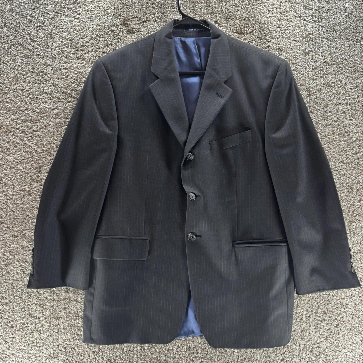 Vintage RRL Blazer Men 44 Blue Pin Stripes 3 Button Ralph Ralph