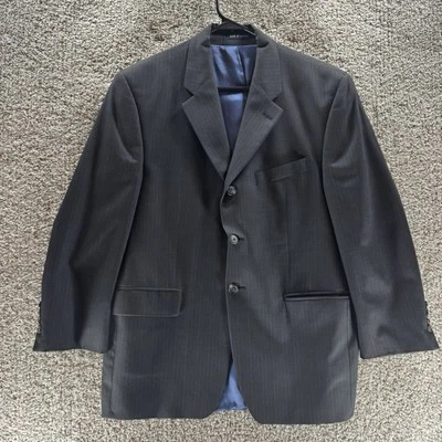 Blazer Vintage RRL Hombres 44 Azul Pin Rayas 3 Botones Ralph Lauren Doble RL Foto 1 de 4