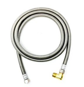 Premium Stainless Steel Dishwasher Hose - 6 FT No-Lead Burst Proof Water Supp... - Picture 1 of 4
