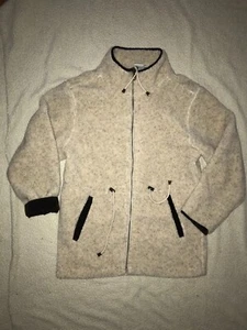 Women's Beige Sherpa Lined Full Zip Parka Two Twenty Jacket Size M - Picture 1 of 10