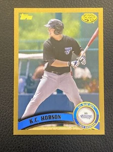 2011 Topps Pro Debut Gold #78 K.C. HOBSON RC Rookie #d /50 Blue Jays - Picture 1 of 7