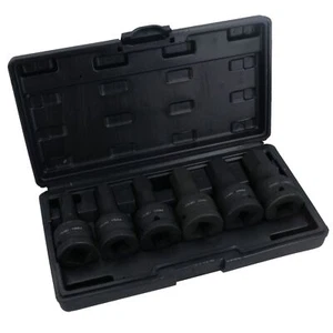 Enchufes de llave Allen hexagonales MM métricos profundos de 3/4 pulgadas impactados 14-27 mm 6 piezas - Imagen 1 de 1