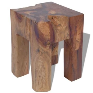 Wooden Stool Handmade Footstool Side Table Unique Style Rustic Home Furniture - Picture 1 of 9
