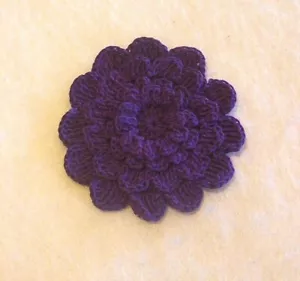 Aplique de colcha púrpura de 4 capas para flor de mamá costura mediana para acolchado - Imagen 1 de 2