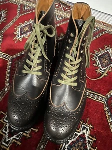 New Moto Made in Japan Moto Sz 2 Dainite 3.5” Sole Lace-Up Boots Shoes Mens US 9 - Picture 1 of 7
