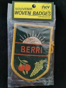VINTAGE BERRI EMBROIDERED SOUVENIR PATCH WOVEN CLOTH BADGE. Free Post - Picture 1 of 3