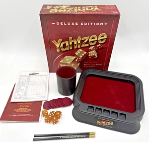 Vintage 1997 Milton Bradley MB Yahtzee Deluxe Edition Gold Dice Board Game - Picture 1 of 19