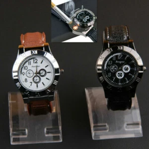 Outdoor Men's USB Cigarette Lighter Rechargeable Windproof Flameless Watch Gift - Picture 1 of 15