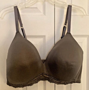 sz 44DD PINK K Wire-free Tee Shirt Bra Gray no tag molded padded w lace - Bild 1 von 4