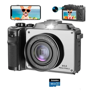 Digital Camera,Autofocus 4K Vlogging Camera for Photography 64GB Card White - Picture 1 of 8