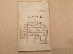 ww1 Folding Map France Lens 11 Scale 1:100,000 Ordnance Survey Official Use 1915 - Bild 1 von 8