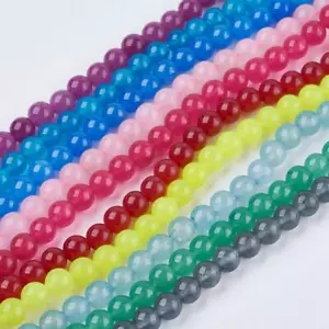 300 BULK Beads Natural Jade Gemstone Wholesale 5 strands Assorted Lot 8mm - Picture 1 of 1