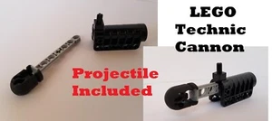 LEGO Technic Cannon Black Shooter Plunger Rubber Tip Projectile Weapon Shooting - Picture 1 of 1