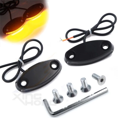 Black Mirror Block Off Base Plate LED For Honda 99-00 CBR 600 F4 03-11 CBR600 RR - Image 1 of 4