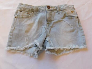Justice Jeans Youth Girls Denim Shorts Simply Low Size 12R Lt Blue pre-owned - Picture 1 of 4