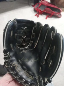 Rawling Baseball Glove Bobby Bonilla RBG155B Black Hing Deep Well Pocket Youth - Picture 1 of 11