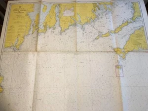 "Mapa gráfico náutico vintage de Martha's Vineyard to Block Island 1970, 36"" X 44""" - Imagen 1 de 12