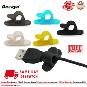 6 pz clip cavo ordinate organizer piombo supporto cavo caricabatterie USB - Foto 1 di 6