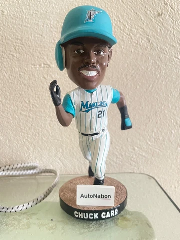 Chuck Carr Miami Marlins SGA Bobblehead NIB 7/8/23 Florida Marlins RARE Cover