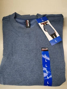 Kirkland Signature Ladies' Cozy Crewneck Fleece Pullover, BLUETeal Heather LARGE - Picture 1 of 3