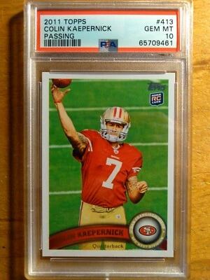 COLIN KAEPERNICK 2011 TOPPS PASSING ROOKIE RC #413 PSA 10 GEM MINT! 49ERS NEVADA - Image 1 of 3