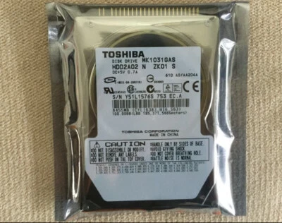 TOSHIBA IDE 2.5" 100GB MK1031GAS Drive Disk HDD - Image 1 of 2