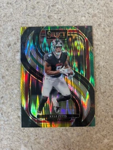 2024 Panini Select Kyle Pitts Green & Yellow Shock Premier Level Prizm #178 - Picture 1 of 2